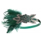 New makeup ball hair band ladies inlaid diamond feather hair band Indian wind headwear fabric pine tight headband