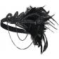 New makeup ball hair band ladies inlaid diamond feather hair band Indian wind headwear fabric pine tight headband