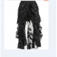 2022 European and American hot style punk Steampunk gothic banquet bird tail lace dress hot style