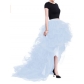2022 early spring high waist elastic band casual mesh puffy skirt for women