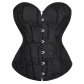 Thin Black Body Shaper Letter Print Chest Corset Dress Sexy Corset