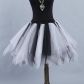 Two-color mesh skirt, tulle skirt, short tutu skirt, adult stage performance skirt