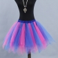 Two-color mesh skirt, tulle skirt, short tutu skirt, adult stage performance skirt