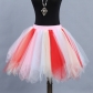 Two-color mesh skirt, tulle skirt, short tutu skirt, adult stage performance skirt