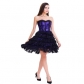 Corset multicolor spring and summer new lace cake multi-layer puffy body-shaping dress