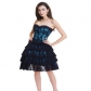 Corset multicolor spring and summer new lace cake multi-layer puffy body-shaping dress