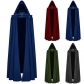 Medieval hooded coat gothic coat long trench halloween devil wizard death cloak robe cape