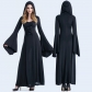 gothic robe adult halloween costume vampire dress witch costume hooded witch costume