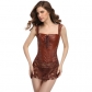 European and American sexy lace leather corset corset bodysuit Siamese court corset