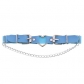 Harajuku Gothic punk style peach heart love chain leather thigh ring hip-hop personality elastic garter belt