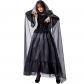 Halloween Party Vampire Party Tulle Long Cape Dress Dark Witch Castle Queen's Court Dress