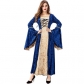 Halloween costume three-color optional European court robe velvet retro style big trumpet sleeve Victorian dress
