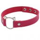 Harajuku punk soft girl PU leather cat head collar female neck strap net red street beat clavicle chain cosplay