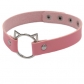 Harajuku punk soft girl PU leather cat head collar female neck strap net red street beat clavicle chain cosplay