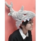 Japanese ins cute cartoon funny creative big mouth biting shark headgear hat