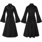 Gothic Women's Women's Coat Long Ending Collement Extraceaeded Lace Embroidery Staggt Stage Performance