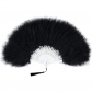 All black peacock feather fan, ancient style classical folding fan cheongsam catwalk gatsby theme party ball