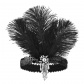 1920s Gatsby, the same feathers leading jewelry, single ball, makeup party Halloween Carnival evening