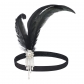 1920s Gatsby, the same feathers leading jewelry, single ball, makeup party Halloween Carnival evening