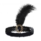 1920s Gatsby, the same feathers leading jewelry, single ball, makeup party Halloween Carnival evening