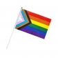 14*21cm hand shake Rainbow flag spot No. 8 homosexual flag LGBT triangle rainbow flag