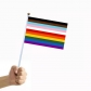 14*21cm hand shake Rainbow flag spot No. 8 homosexual flag LGBT triangle rainbow flag