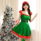 2023 new European and American Christmas Christmas skirt Sweet red and green Christmas dress Christmas performance clothing