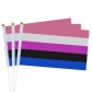 14*21cm hand shake Rainbow flag spot No. 8 homosexual flag LGBT triangle rainbow flag