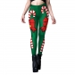 European and American Christmas new women's yoga leggings Christmas striped umbrella handle Digital printing pants children ​