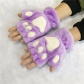 Winter cartoon cat's claws with rope warm glove men and women Korean version of cute girls dew fingers