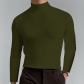 European and American men's clothing autumn and winter high -necked long -sleeved T -shirt men's bottom shirt men's solid color top