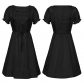 Explosion European and American large -size steam Pench Gothic Victorian Victorian ruffled dress without sleeve women