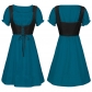 Explosion European and American large -size steam Pench Gothic Victorian Victorian ruffled dress without sleeve women