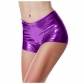 New shorts girl activity stage install loose waist color hot patent leather sexy hot pants