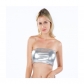 European and American new women's clothing nightclub stage wrapped chest patent leather solid color tube top shirt performance suit