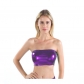 European and American new women's clothing nightclub stage wrapped chest patent leather solid color tube top shirt performance suit