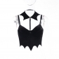 Small vest female fall new Europe and America dark wind sexy backless bat hanging neck spice girl small sling