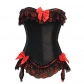European and American corset sexy lace lace Palace Shapewear red bow garter spice corset