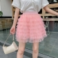 2023 summer new fairy short style high waist sexy half skirt A-line mesh gauze layer Peng peng cake short skirt women's wear