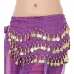 Belly dance 98 coins waist chain Indian dance three-layer gold waist towel dance practice practice buttock towel