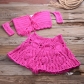 Summer hand hook knitted bikini one line shoulder clothes Europe and the United States explosive handmade female short skirt