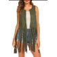 Euro-american style shawl fashion all-match women's vest suede Euro-American unhooded V-neck tassel vest shawl