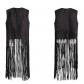 Euro-american style shawl fashion all-match women's vest suede Euro-American unhooded V-neck tassel vest shawl