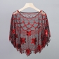 Summer mesh sequins hollow bauze with skirt cloak, short small jacket, thin, foreign