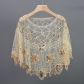 Summer mesh sequins hollow bauze with skirt cloak, short small jacket, thin, foreign
