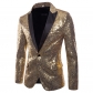 European and American performance dress gold sequin suit suit nightclub men's wear host studio coat