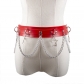 Hot selling European and American punk sexy pentagram belt metal chain tassel waist chain personality belt accessories
