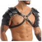 Men's Underwear Artificial Leather Adjustable Body Corset Lacing Shoulder Armor Double Shoulder Multi-piece shoulder Strap Bondage Shoulder strap
