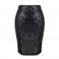 New product temperament fashion solid color sequin half skirt party banquet shiny high waist Slimming pencil skirt