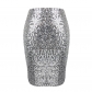 New product temperament fashion solid color sequin half skirt party banquet shiny high waist Slimming pencil skirt